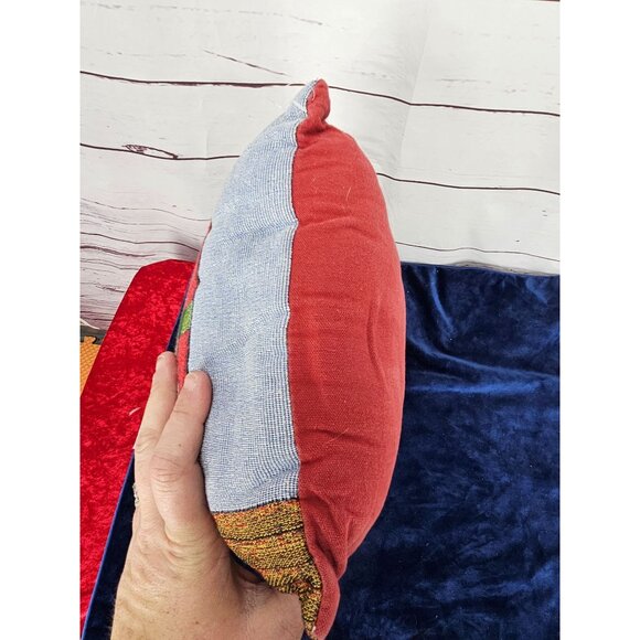 VINTAGE CHRISTMAS PRESENTS TAPESTRY COUNTRY 17" LENGTH THROW PILLOW TEDDY‎ BEAR - Picture 6 of 7